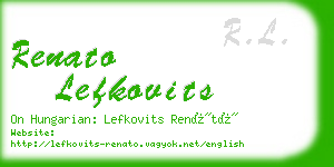 renato lefkovits business card